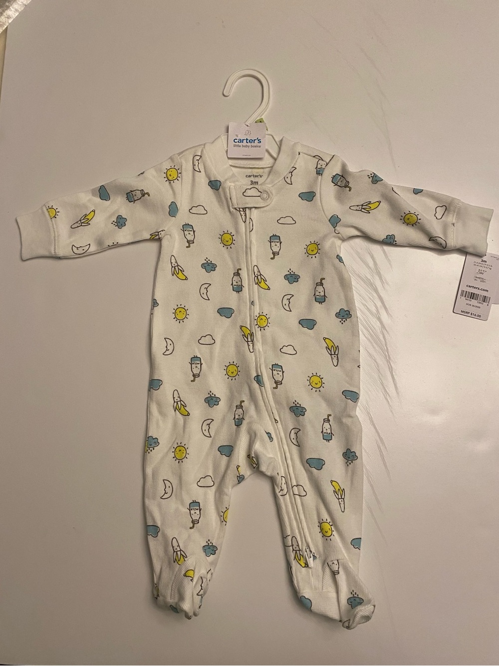 Carter’s Bodysuit 3M Milk Bananas NWT